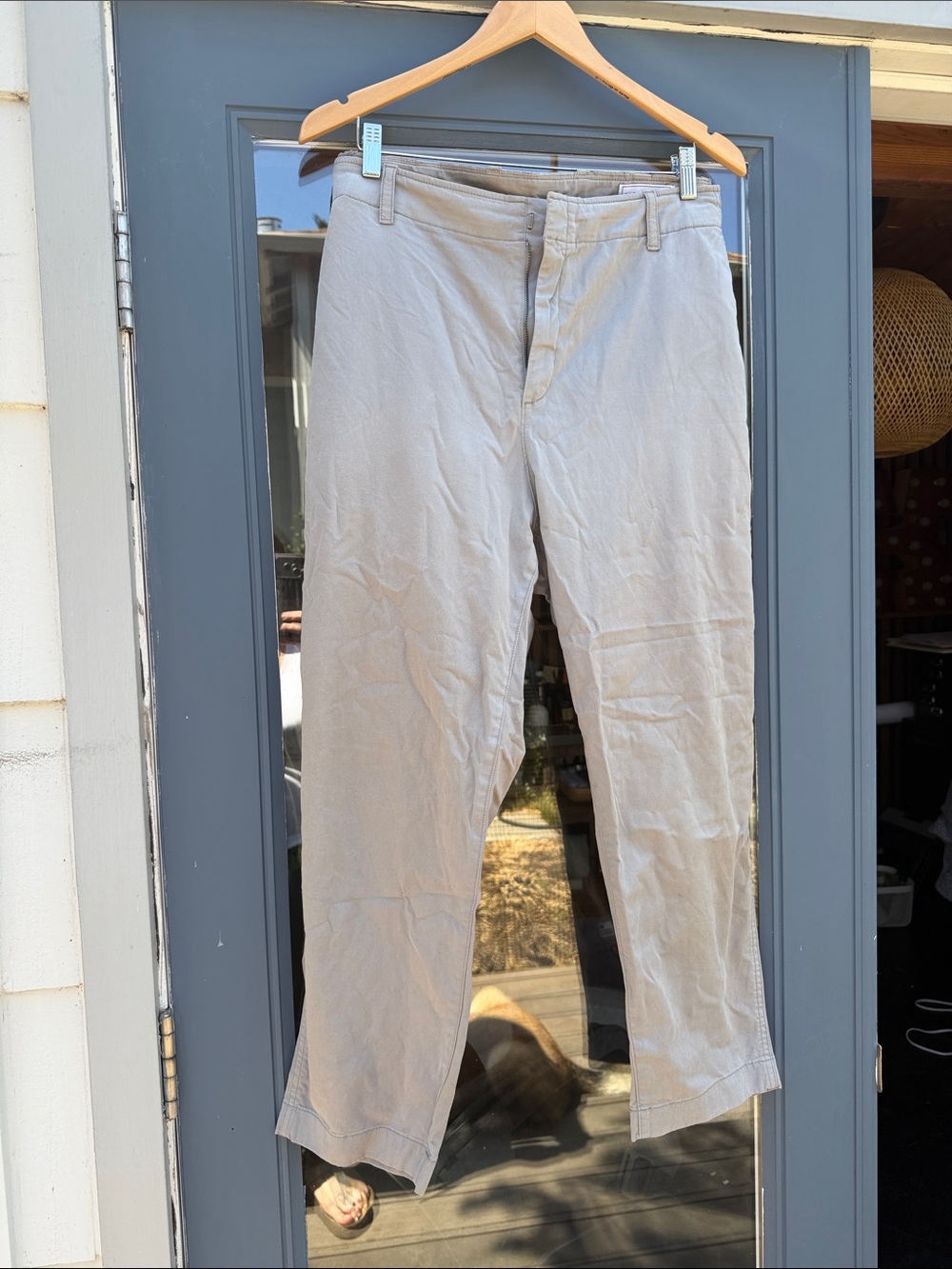 GAP Women’s Khaki Chinos in Light Gray-Taupe
